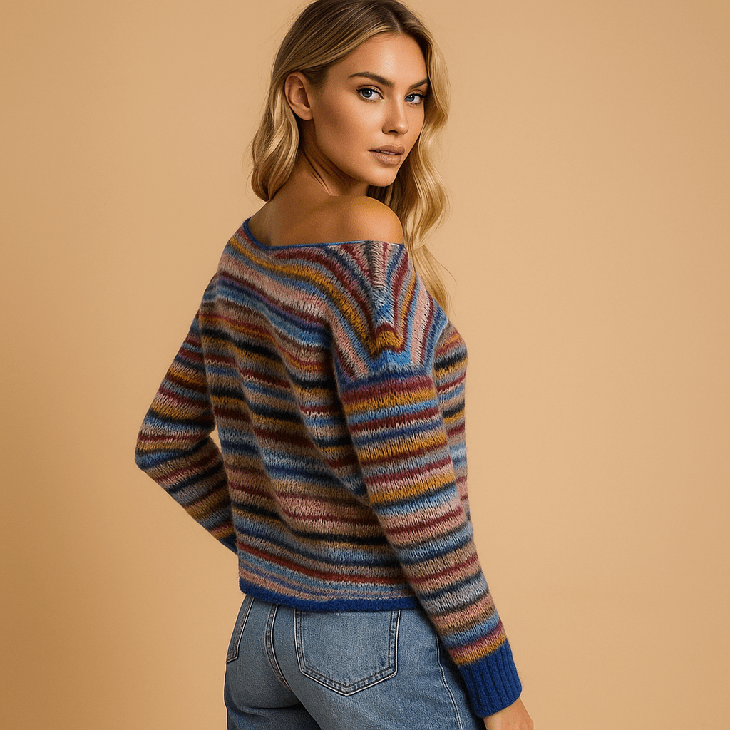 Elegantti Jersey T - paita - Pitkät Hihat - Mukava & Tyylikäs - EmiyoSuomi - Neulepusero Nainen