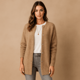 Elegantti neuletakki - Tyylikäs mukavuus - Ajaton muotoilu - EmiyoSuomi - Neulepusero Nainen