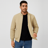 Erik | Lämmin fleecejakke miehille - Korkea kaulus - Mukavuus - EmiyoSuomi - Bomberjacket - Mies