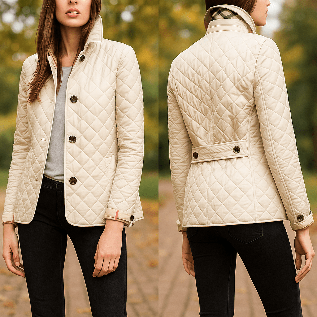 Evelyn - Silkkinen ja puuvillainen takki naisille - Kevyt ja elegantti - EmiyoSuomi - Takki Nainen