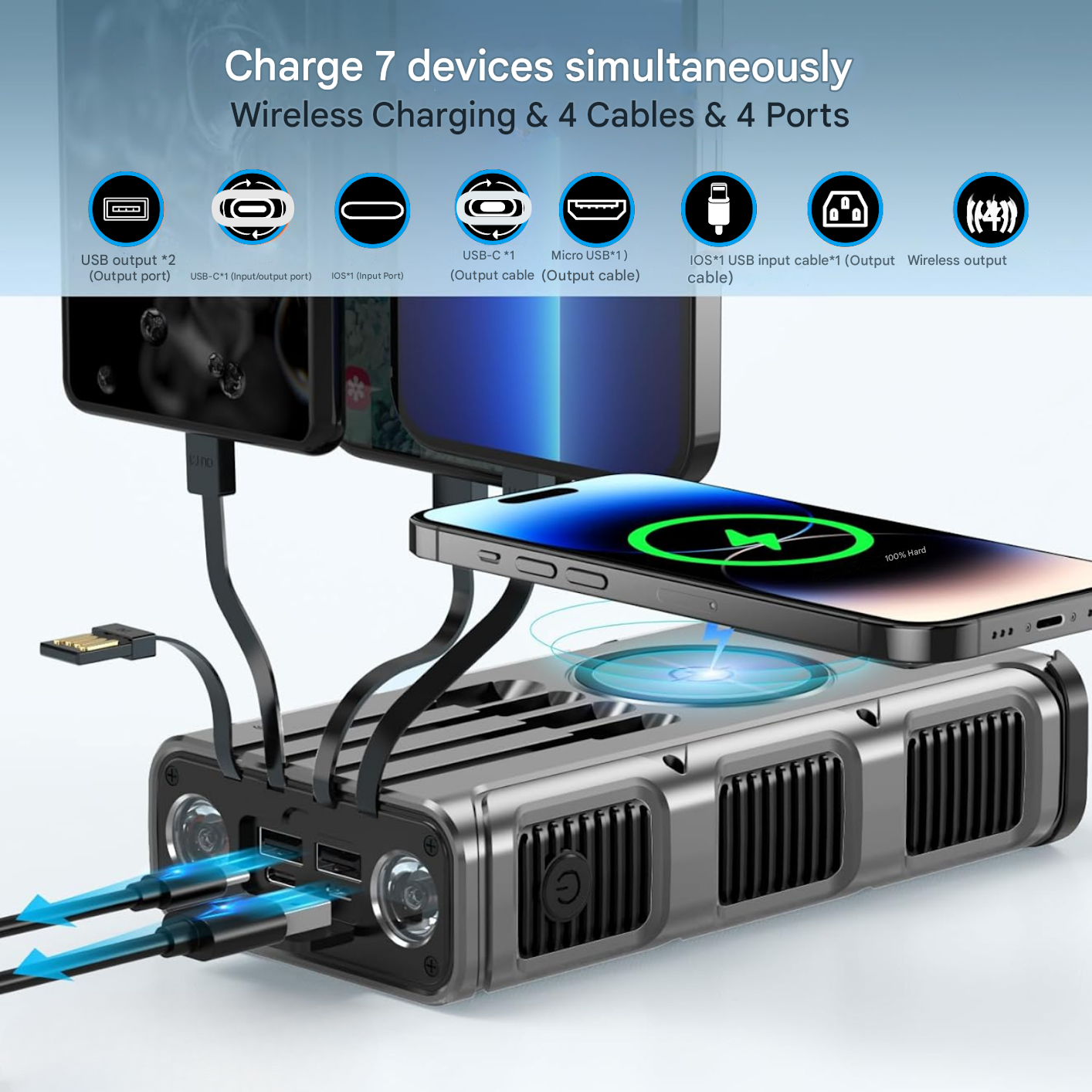 Aurinkovoimaakku - PowerSafe 20000-***Solar Power Bank - PowerSafe 20000-EmiyoSuomi