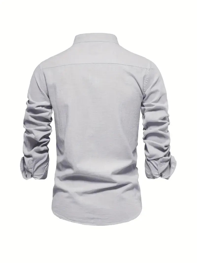 Miesten paita slim fit napitus kaulus, hengittävä casual