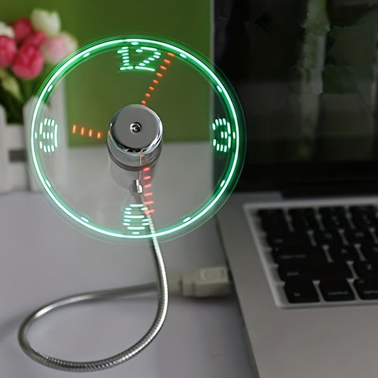 USB-pöytätuulettimen LED-kellonäyttö-jäähdytys-EmiyoSuomi