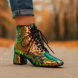 Femme Kimalle - Ankelisaappaat - Nauhat - Tyylikäs Kiilto - EmiyoSuomi - Saappaat Nainen