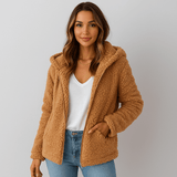 Fleece - takki hupulla - Vetoketju - Fleece - liivi Mukavuus - EmiyoSuomi - Naisten liivi