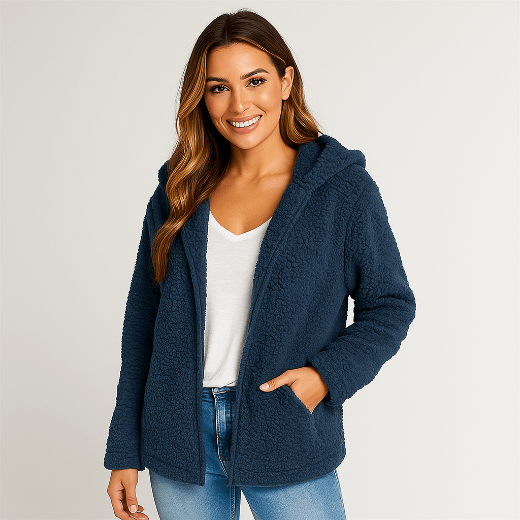 Fleece - takki hupulla - Vetoketju - Fleece - liivi Mukavuus - EmiyoSuomi - Naisten liivi