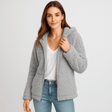 Fleece - takki hupulla - Vetoketju - Fleece - liivi Mukavuus - EmiyoSuomi - Naisten liivi