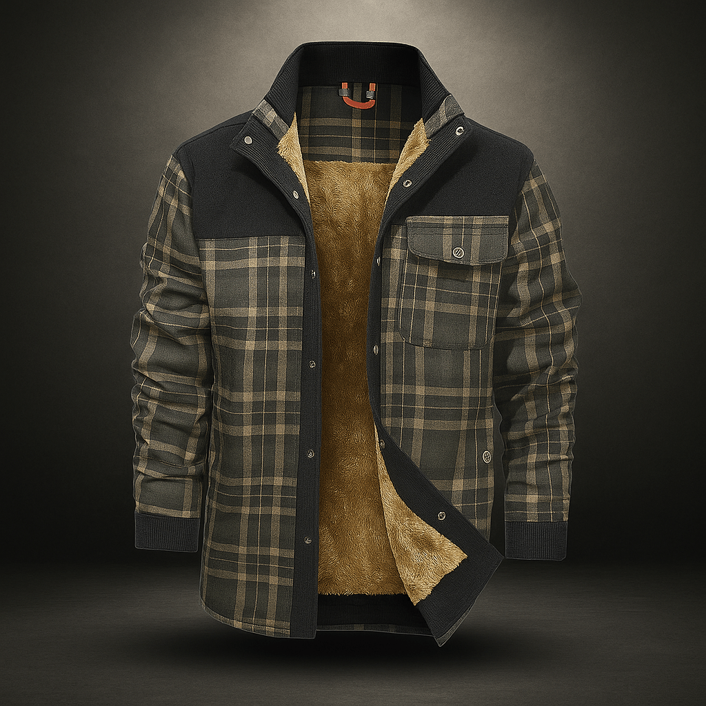 Fleecevuorattu flanellitakki miehille - Lämmin - Mukava - Tyylikäs - EmiyoSuomi - Takit - Miehet