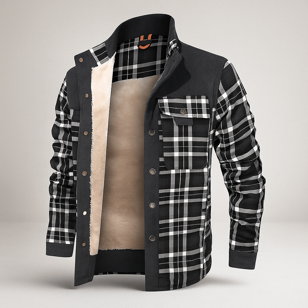 Fleecevuorattu flanellitakki miehille - Lämmin - Mukava - Tyylikäs - EmiyoSuomi - Takit - Miehet
