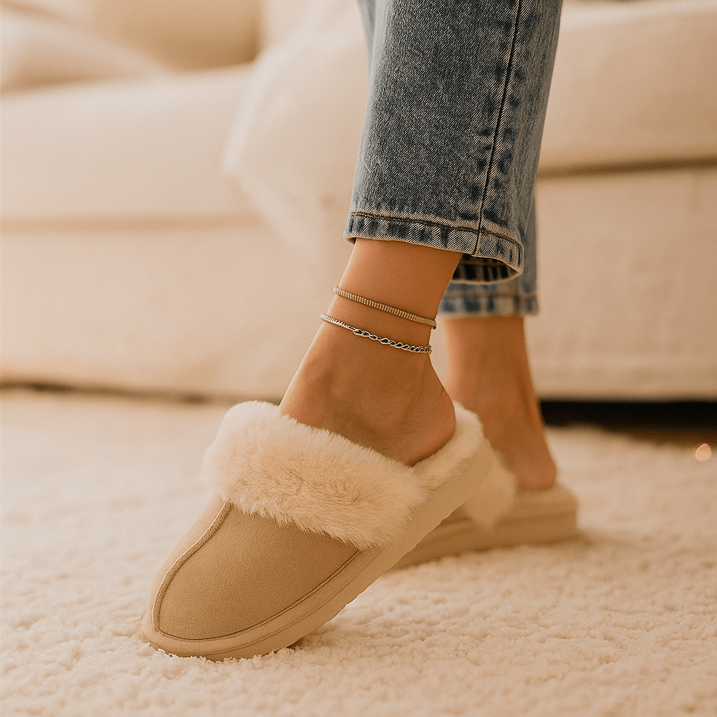 Fluffy Beige - Tossut – Pehmeys ja lämpö - EmiyoSuomi - Naisten talvikengät