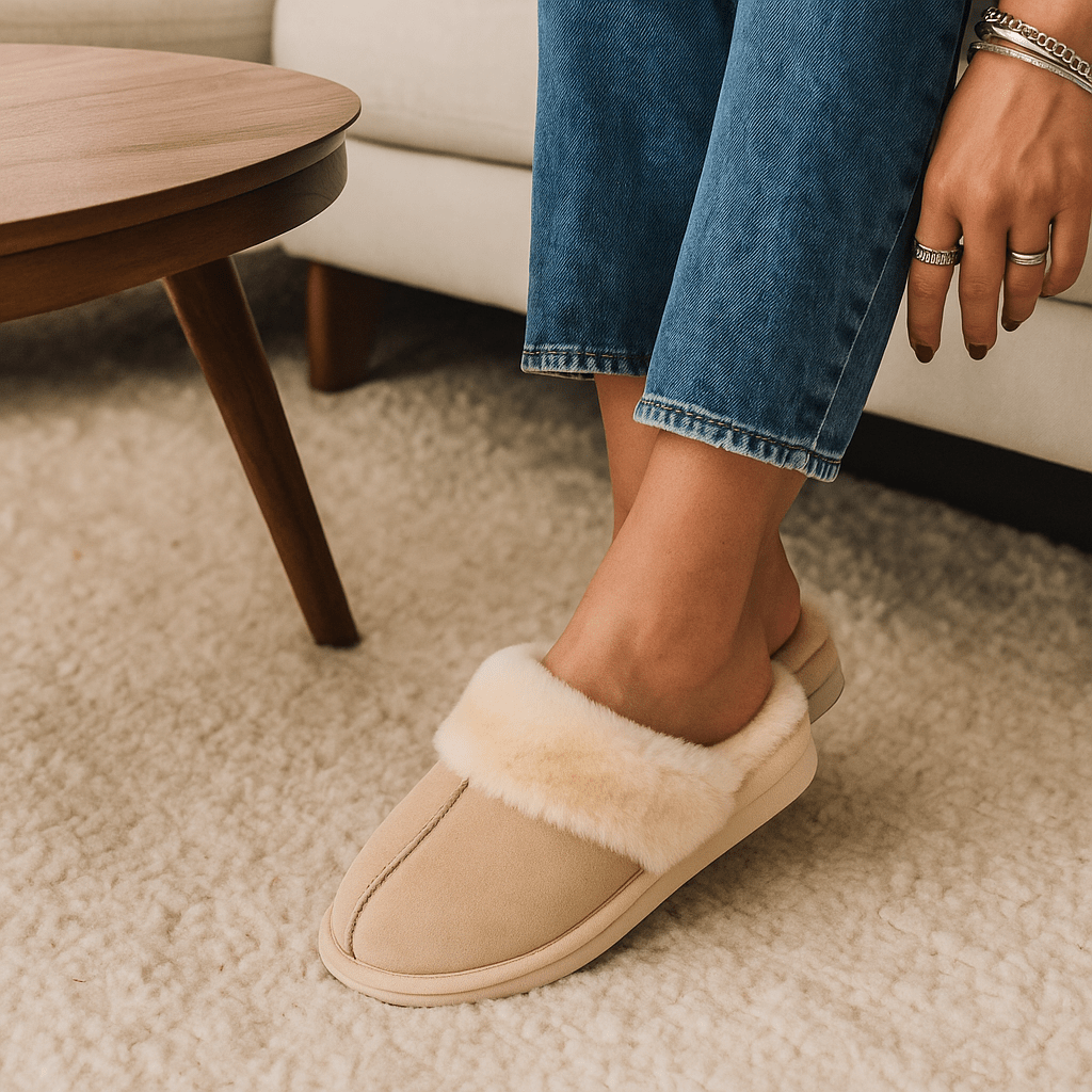 Fluffy Beige - Tossut – Pehmeys ja lämpö - EmiyoSuomi - Naisten talvikengät