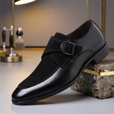Miesten mokkanahka monk strap pukukengät solkikiinnityksellä kaksivärinenä