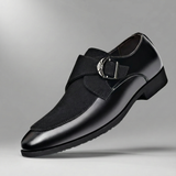 Miesten mokkanahka monk strap pukukengät solkikiinnityksellä kaksivärinenä
