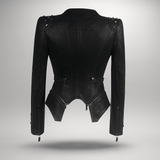 Goottilainen Nahkatakki Naisille - Vahva Tyyli - Uniikki Suunnittelu - EmiyoSuomi - Takki Nainen