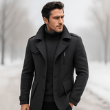 Grayson Mallitakki - Kaksinkertainen Kaulus - Tyylikäs Miesten Muoti - EmiyoSuomi - Takit - Miehet