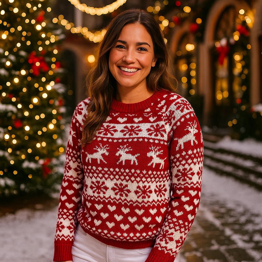 Gwenora Joulupaita – Pyöreä Kaulus – Laadukas Jouluvaate - EmiyoSuomi - Joulupuserot