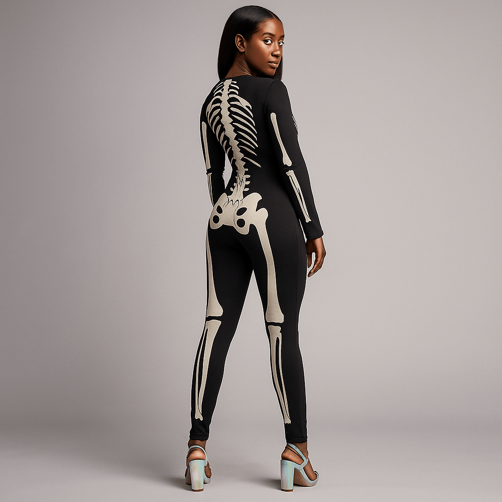 Halloween - puku - Kummitusluuranko - Uniikki ja pelottava asu - EmiyoSuomi - Halloween