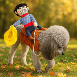 Hauska Ratsastaja Koira Halloween Puku - Pehmeä Satula - Mukava & Uniikki - EmiyoSuomi - Halloween