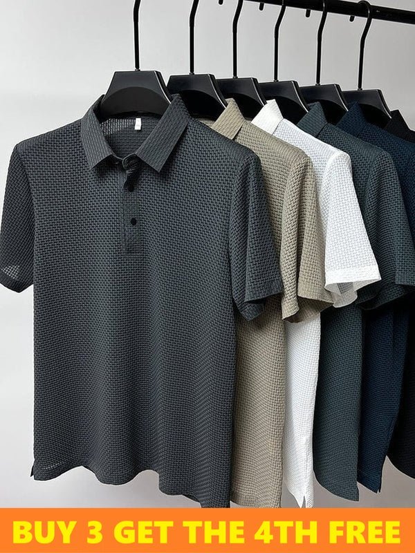 Miesten slim fit paita lyhyillä hihoilla, klassinen vapaa-ajan tyyli