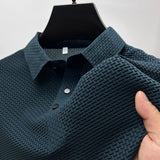 Miesten slim fit paita lyhyillä hihoilla, klassinen vapaa-ajan tyyli