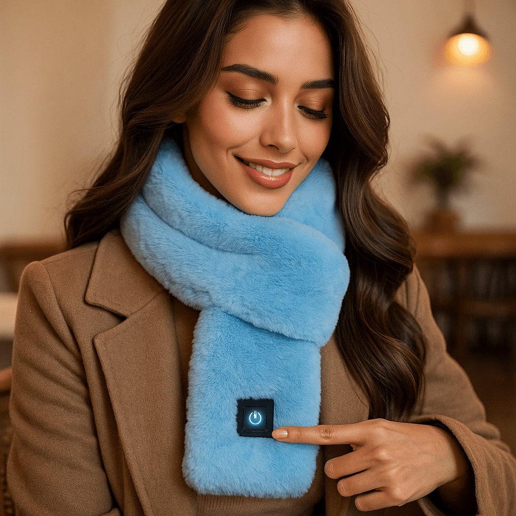 HeatCozy – Tyylikäs Lämmitettävä Huivi Tekokarvasta - EmiyoSuomi - Huivit
