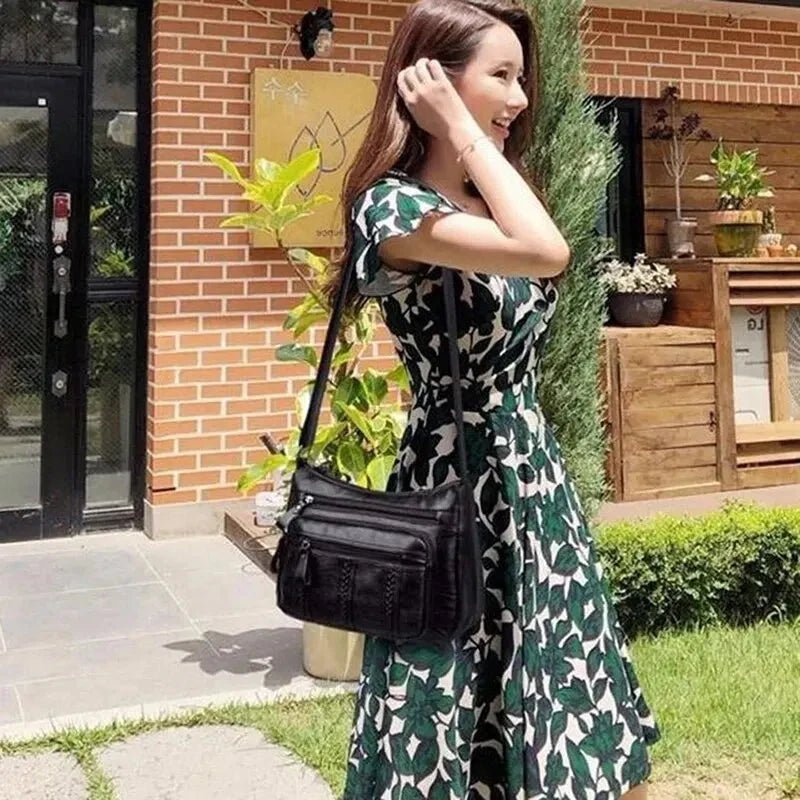 Helmi - Pehmeä Nahka Olkalaukku - Tyylikäs Suunnittelu - EmiyoSuomi - Käsilaukku