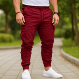 Herra Cargo Joggers - Joustava Vyötärö - Kapeat Housut - Useat Taskut - EmiyoSuomi - Jeans Miehet