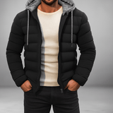 Herre kevyt talvitakki - vetoketju - huppu - kiristysnauha - EmiyoSuomi - Takit - Miehet