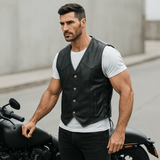 Herrer Premium nahkamoottoripyöräliivi miehille - EmiyoSuomi - Takit - Miehet
