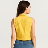 Hihaton Denimliivi - Vaaleat Värit - Kevätmallisto - EmiyoSuomi - Naisten liivi