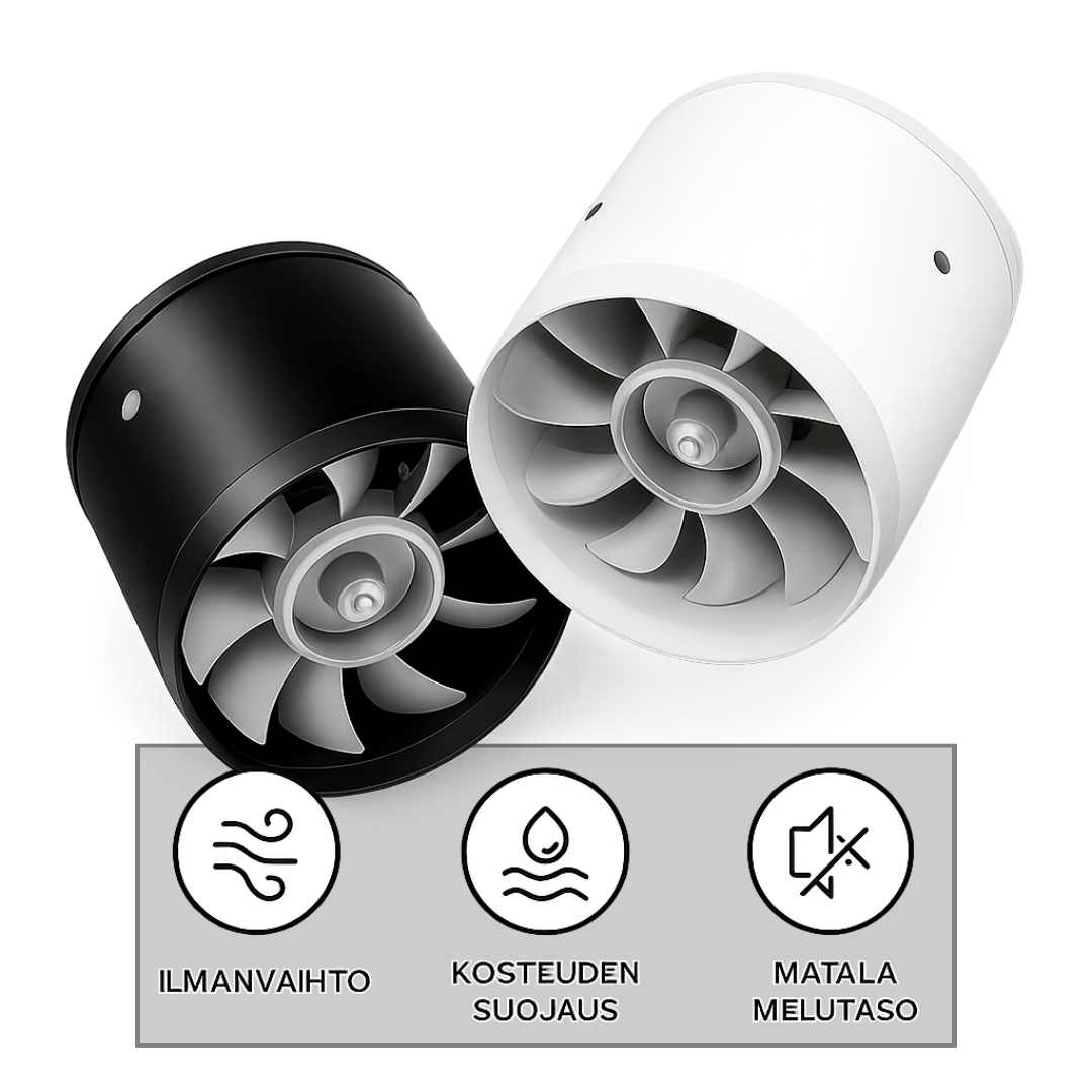 Hiljainen Poistoilmapuhallin Tehokkaaseen Ilmanvaihtoon - EmiyoSuomi - jäähdytys