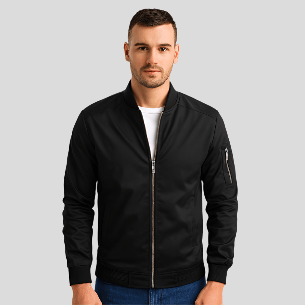 Hugo Bomberitakki Miehille - Tyylikäs - Mukava - Kestävä - EmiyoSuomi - Bomberjacket - Mies