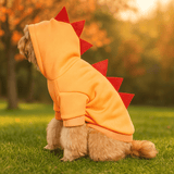 Hund Dinosaur Halloween Hoodie - Lämmin Fleece Puku - Hauska Lemmikkivaatteet - EmiyoSuomi - Halloween
