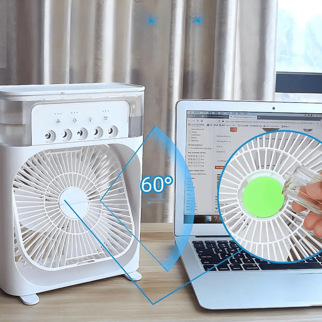 Ilmajäähdyttävä tuuletin yövalolla - EmiyoSuomi - jäähdytys