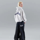 Oversized huppari löysä casual istuvuus etupainatus
