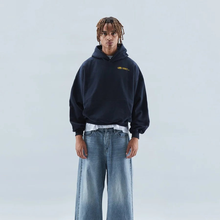 Oversized huppari löysä casual istuvuus etupainatus