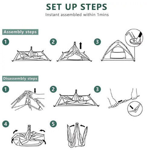 3 Sekunnin Pikapop-up Teltta - Seikkailuun & Matkailuun-Camping-EmiyoSuomi