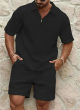 Leopold Polo-Shorts Set Miesten Muoti vivano-warszawa