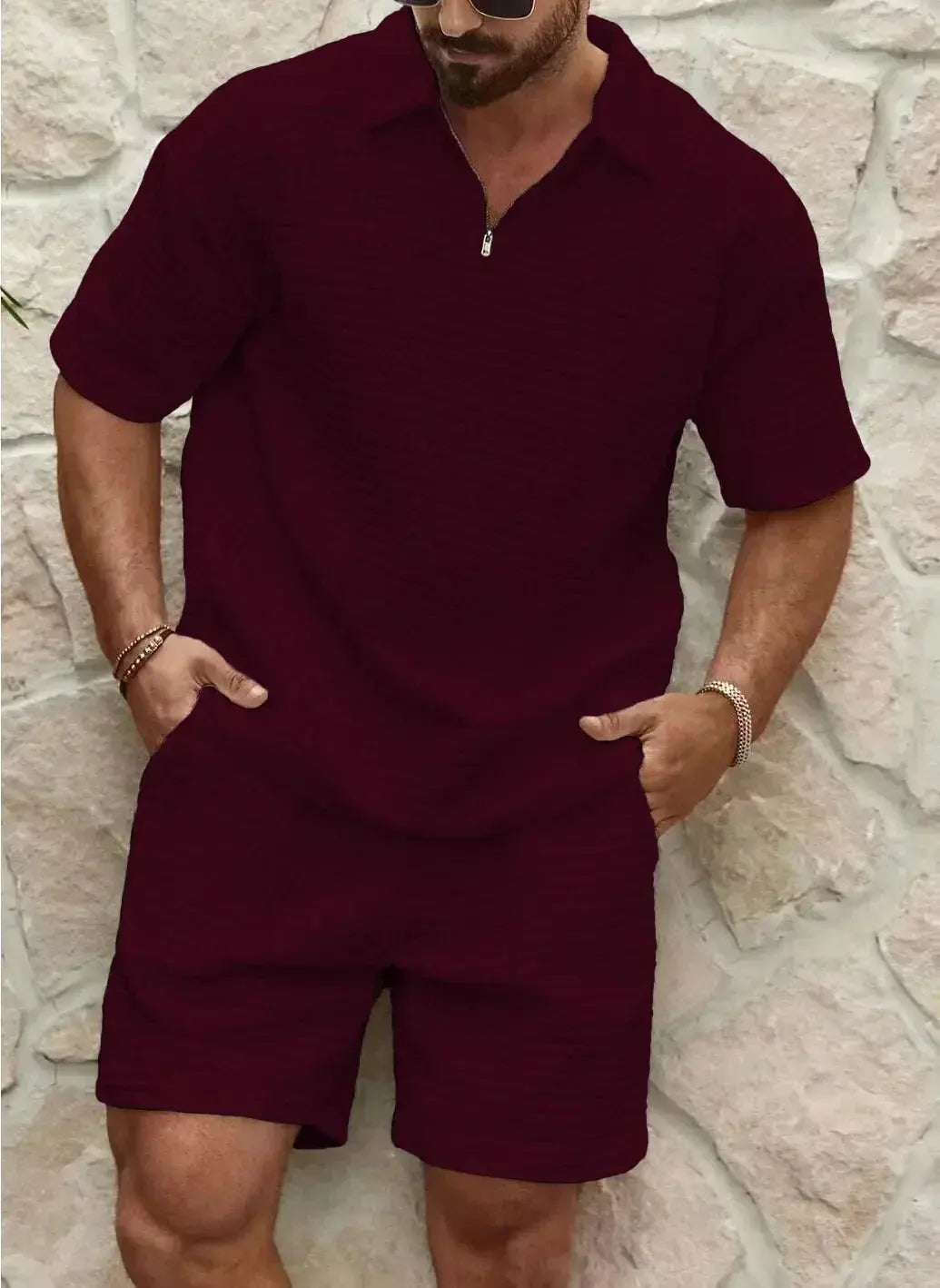 Leopold Polo-Shorts Set Miesten Muoti vivano-warszawa