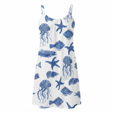 Light summer dress with ruffles and floral pattern