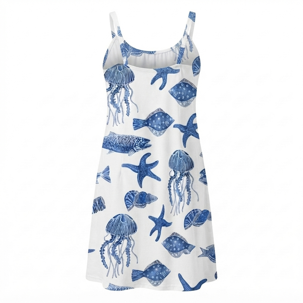Light summer dress with ruffles and floral pattern
