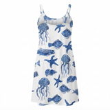 Light summer dress with ruffles and floral pattern