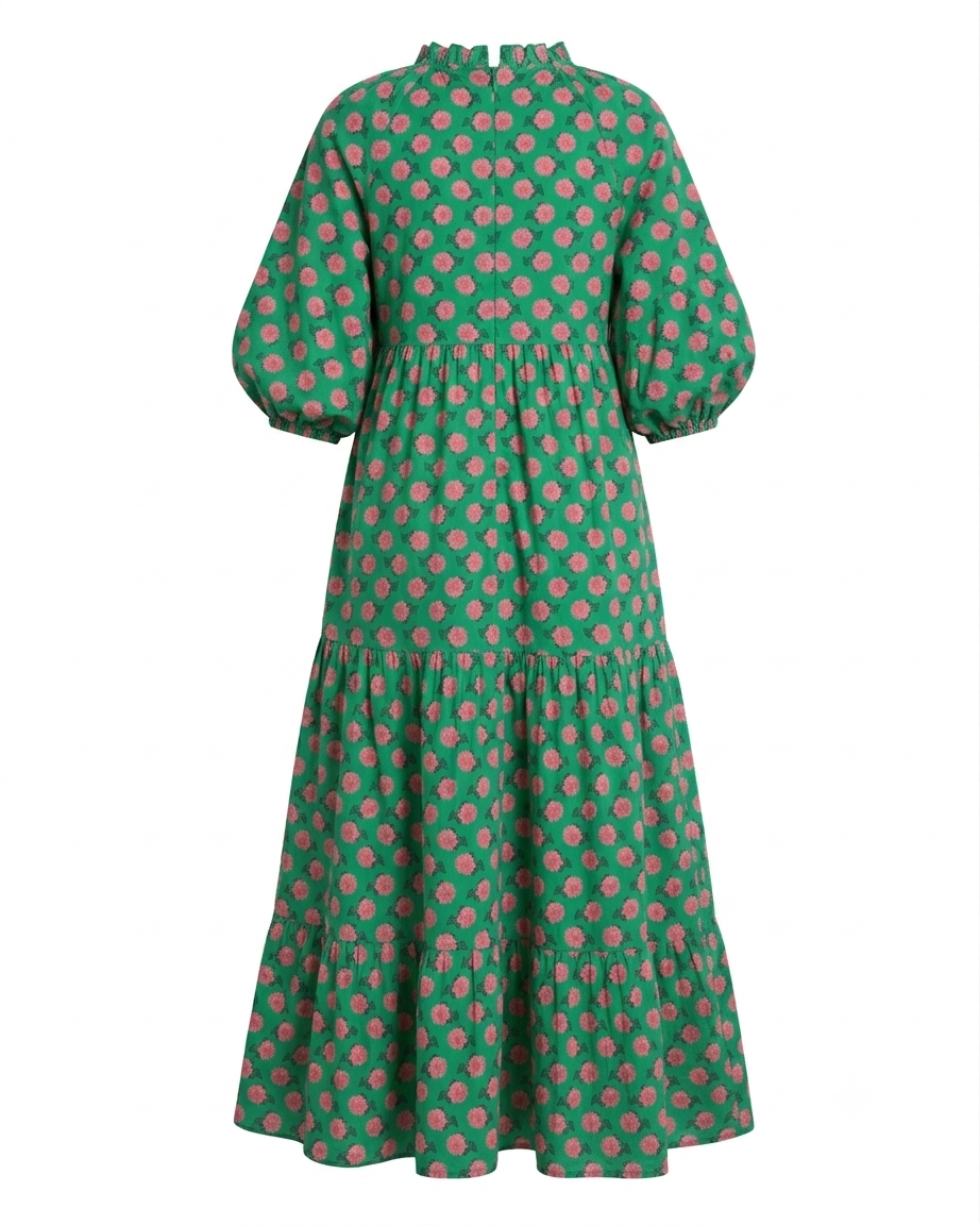 Lange jurk | Dames groen model | Elegante zomerjurk