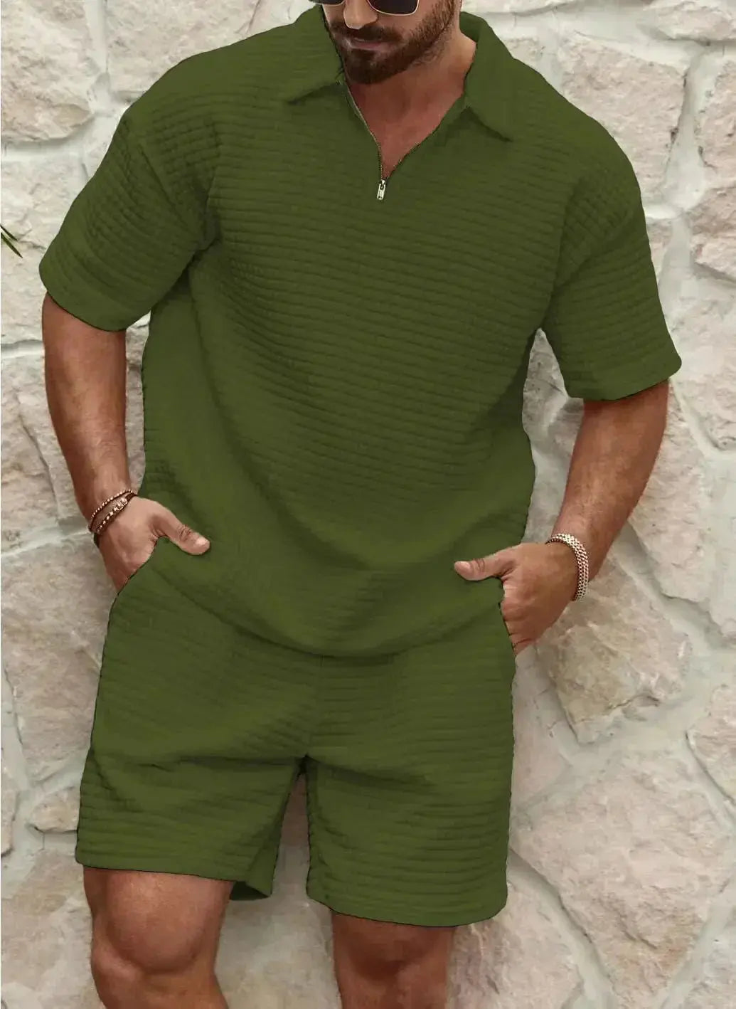 Leopold Polo-Shorts Set Miesten Muoti vivano-warszawa