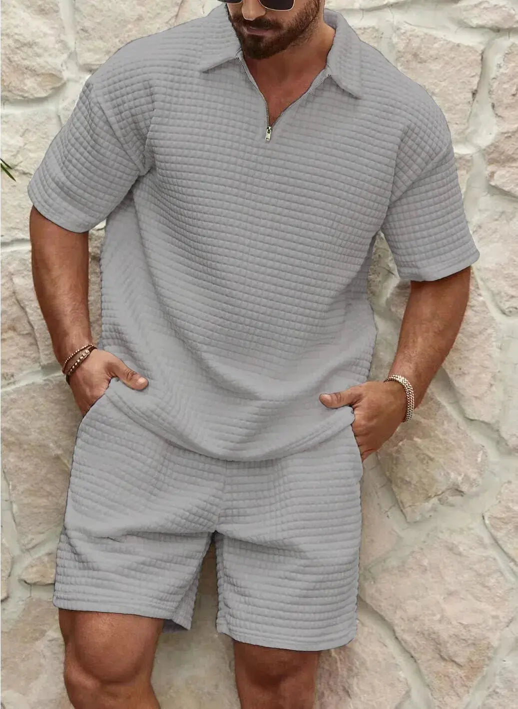 Leopold Polo-Shorts Set Miesten Muoti vivano-warszawa