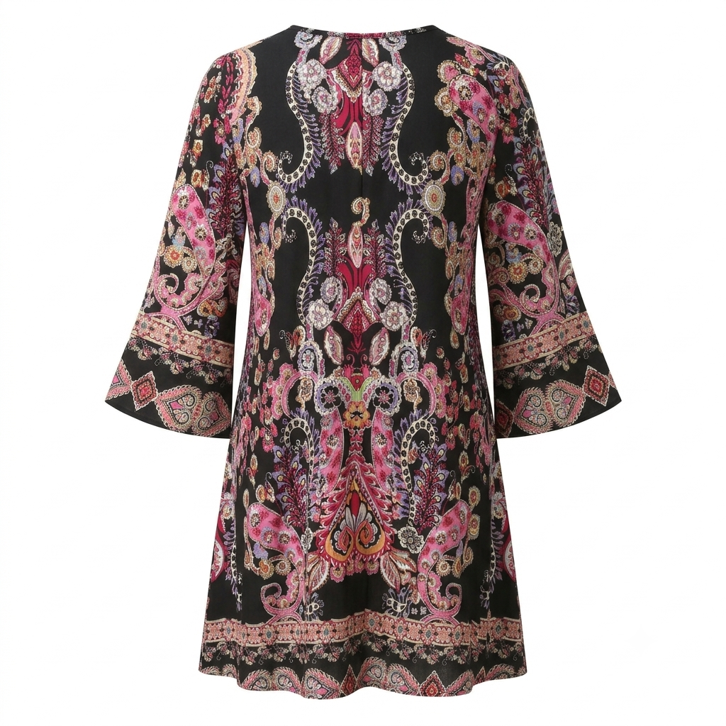 Zomerse jurk | Voor dames, kant, V-hals | Elegante, lichte jurk