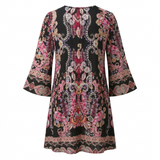 Zomerse jurk | Voor dames, kant, V-hals | Elegante, lichte jurk