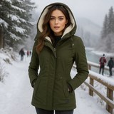 Camila Plisseret Katoenen Jas - Capuchon - Licht & Stijlvol