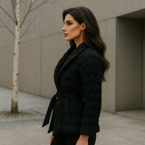 Dames Gewatteerde Jas - Op Maat Gemaakt - Riem in de Taille - Warm & Stijlvol