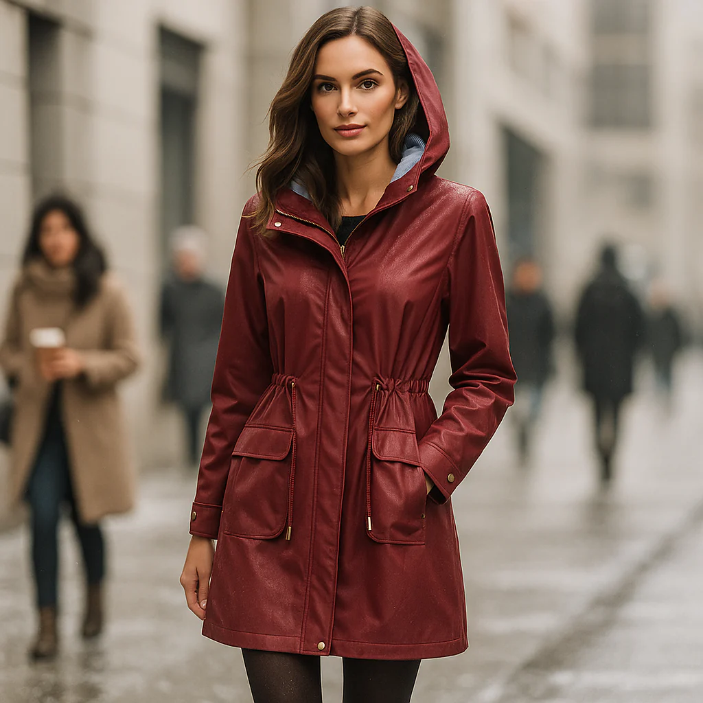 Vandtæt trenchcoat - Over knæene - Stilfuld beskyttelse